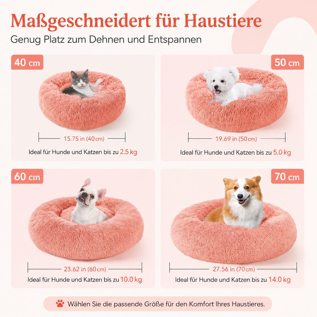 Luxus Donut-Haustierbett