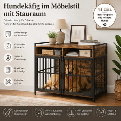 Exklusiver Hundekäfig im Möbelstil