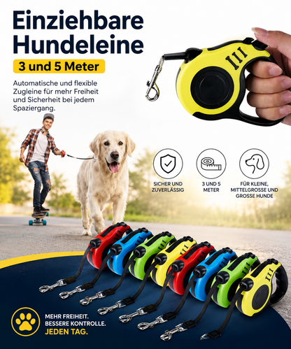 Premium FlexiHund Leine – 3 & 5 Meter