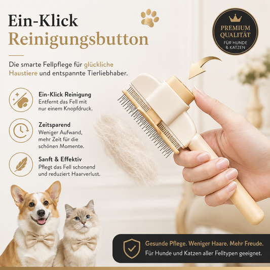 Selbstreinigende Premium-Hundebürste