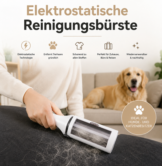 Fellfrei Premium™ – Elektrostatische Reinigungsbürste für Tierhaare