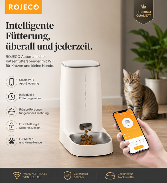 ROJECO Smart Futterautomat 4L WLAN