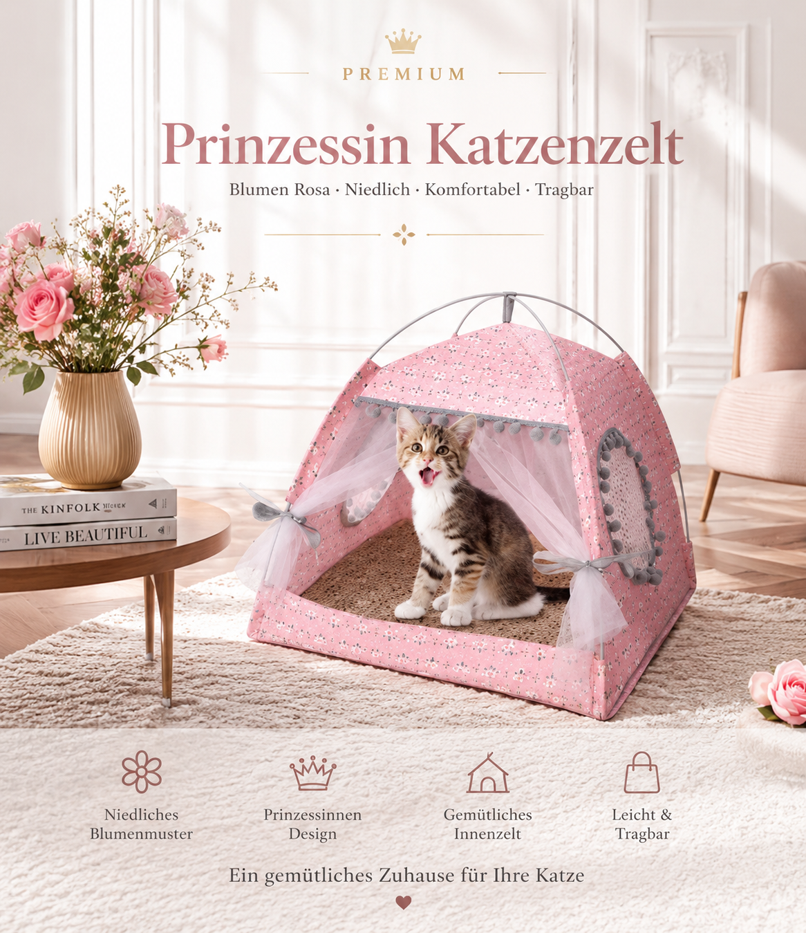 Prinzessinnen Haustierzelt