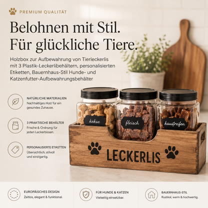 Premium Leckerli Box – 3er Aufbewahrungsset