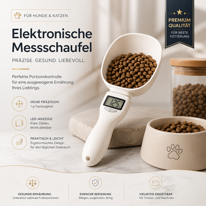 Elektronische Messschaufel für Haustierfutter