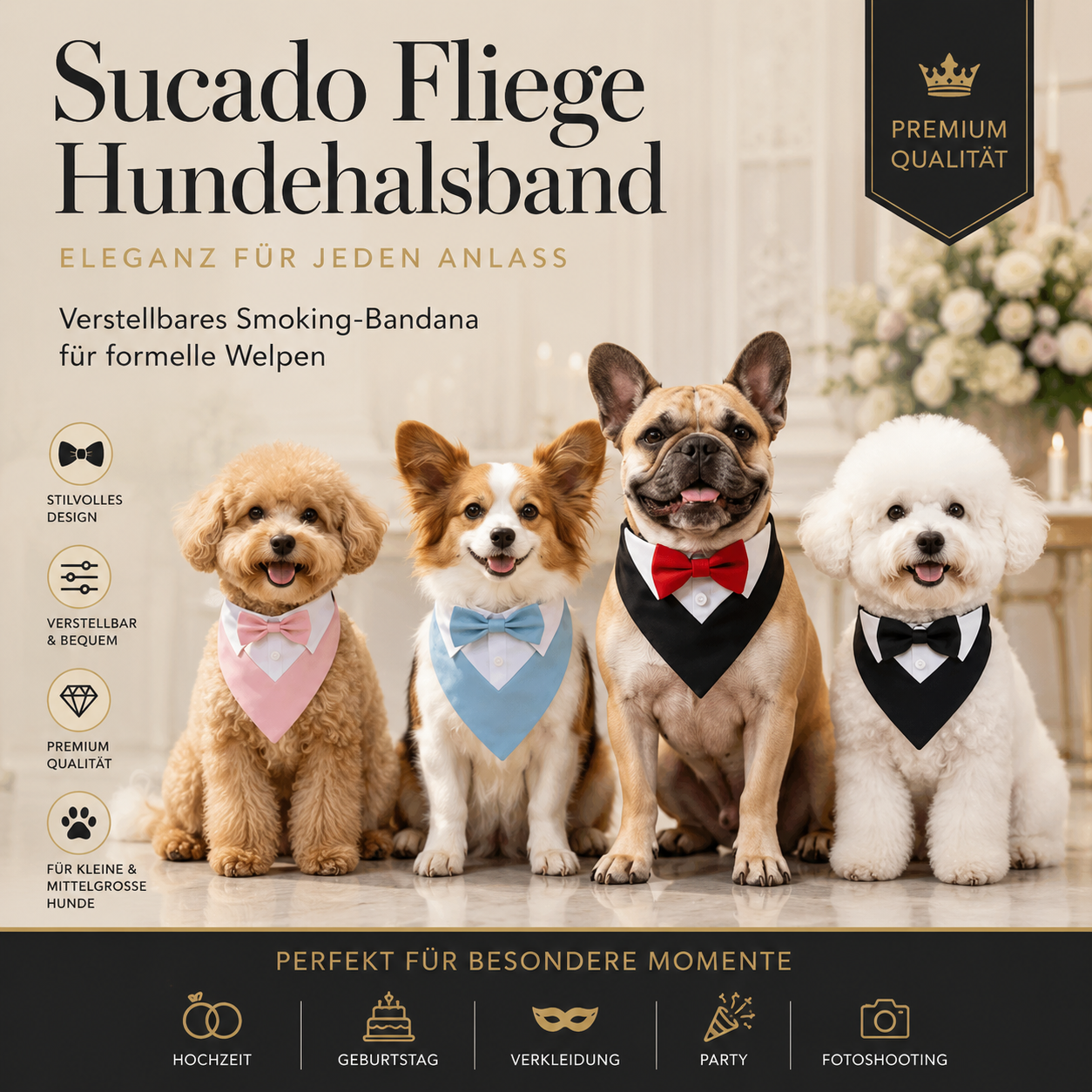 Smoking-Bandana für Hunde
