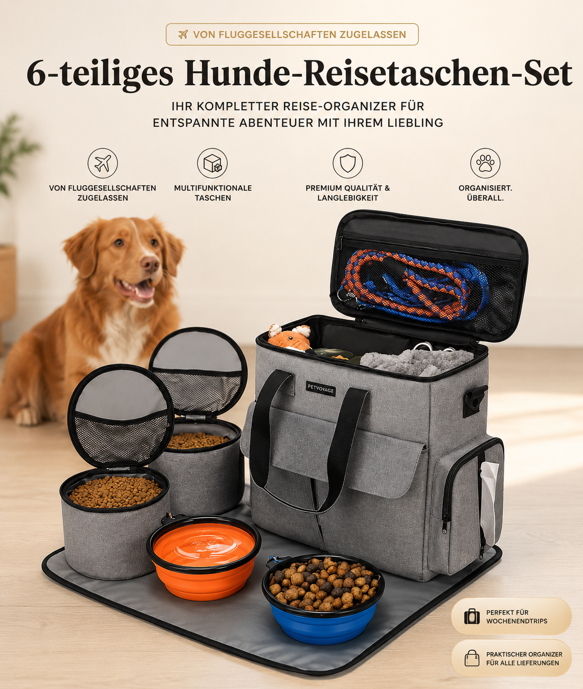 Premium Hunde-Reiseset