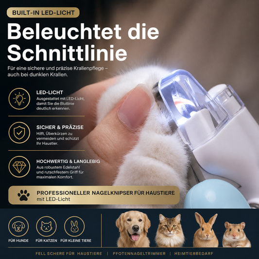 Premium-LED-Krallenschneider für Haustiere