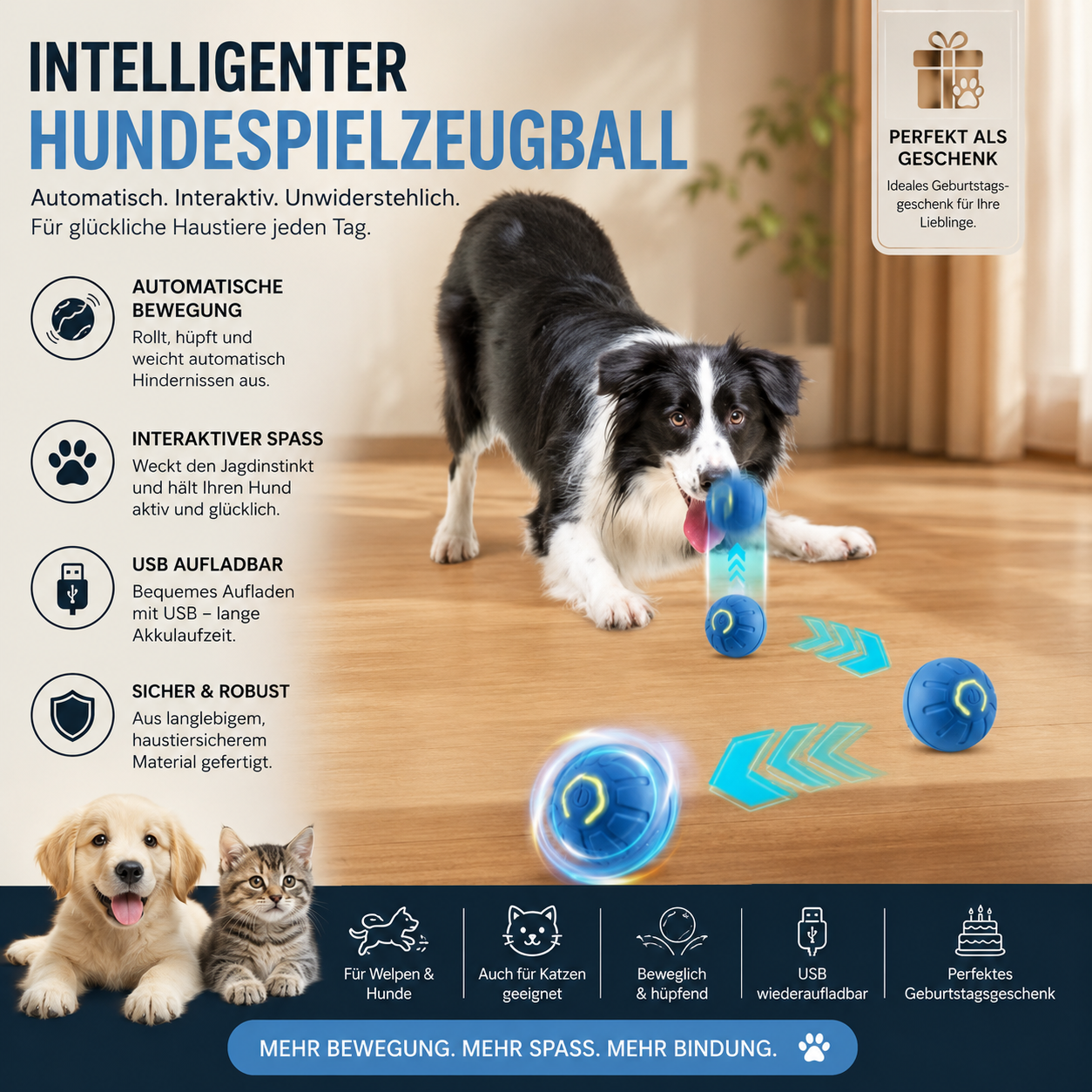 Intelligenter Haustierball Premium USB-C