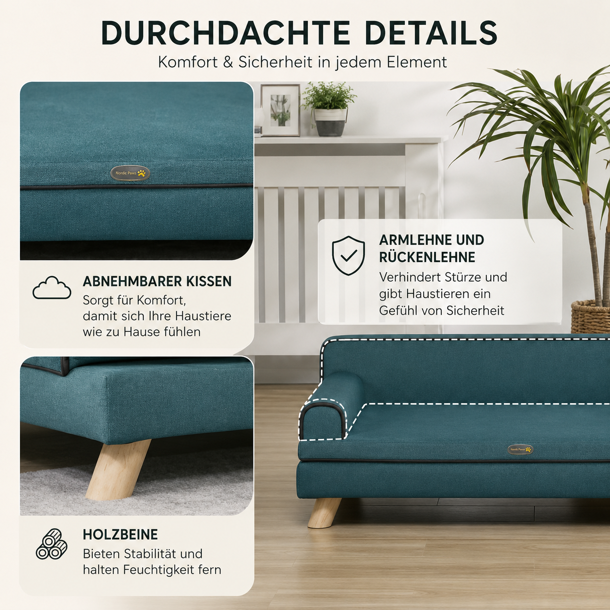Nordic Luxe Haustier-Sofa