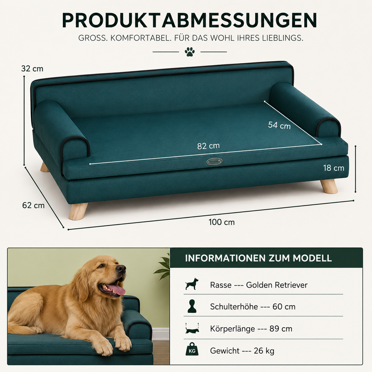 Nordic Luxe Haustier-Sofa