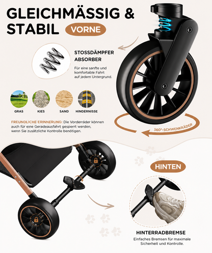 Luxus Hundebuggy 4-in-1