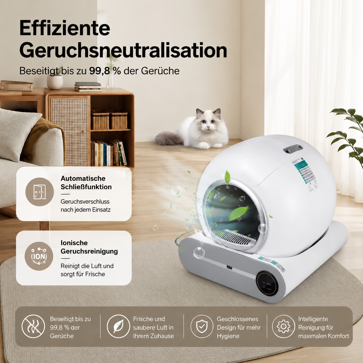 Intelligente Katzentoilette 65L