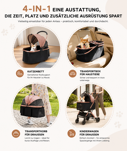 Luxus Hundebuggy 4-in-1