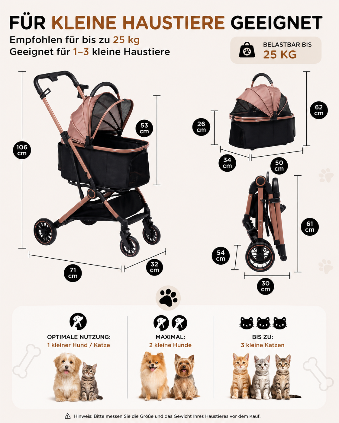 Luxus Hundebuggy 4-in-1
