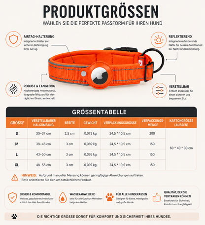 Premium AirTag Hundehalsband