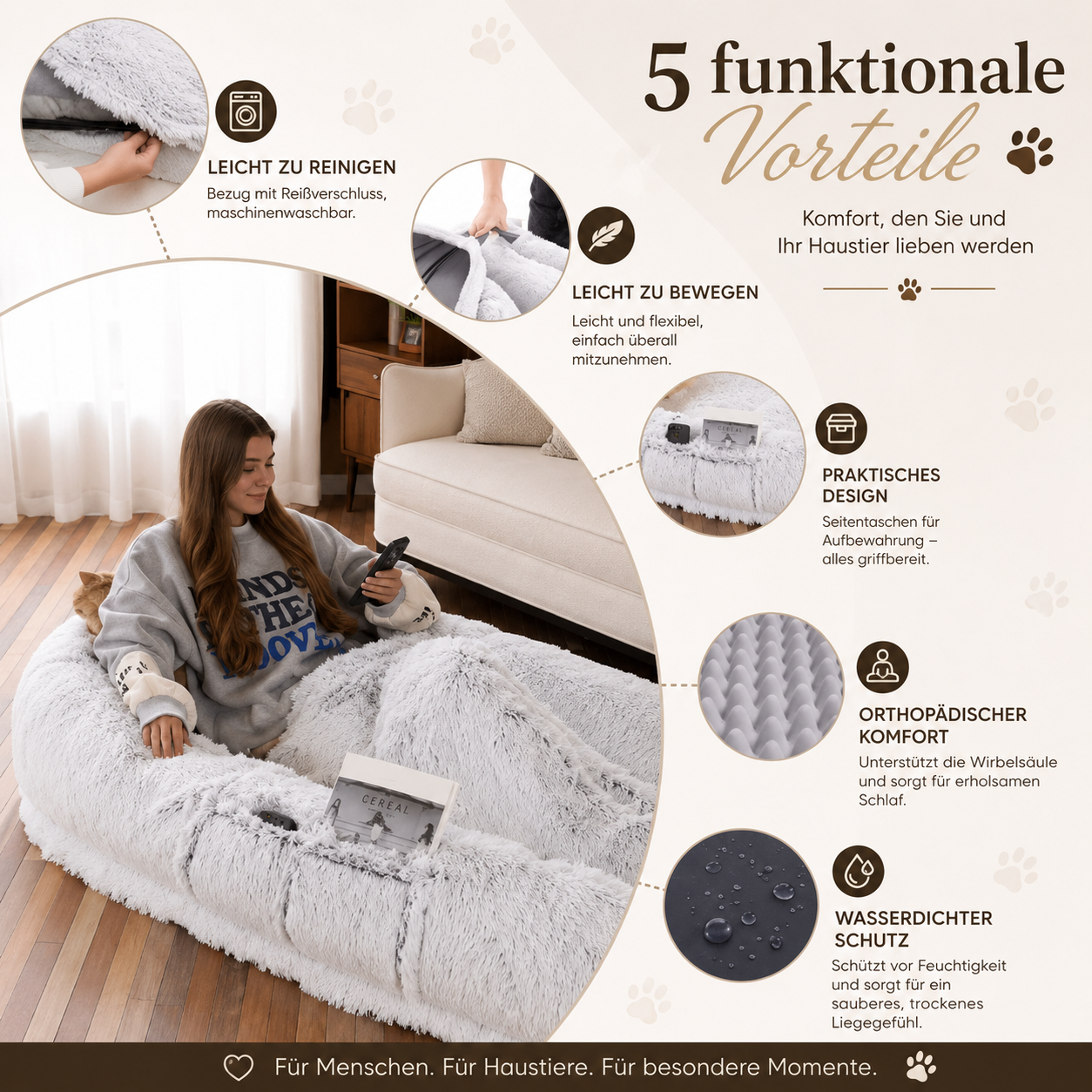 HumanNest™ Luxus-Hundebett