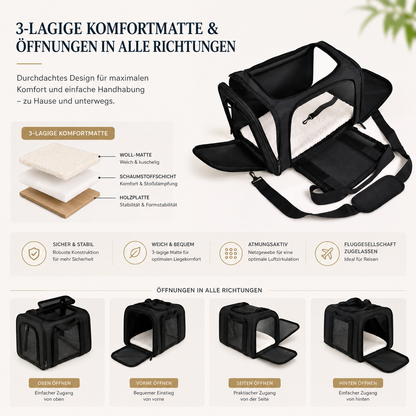 Premium Hundetragetasche für Hunde & Katzen
