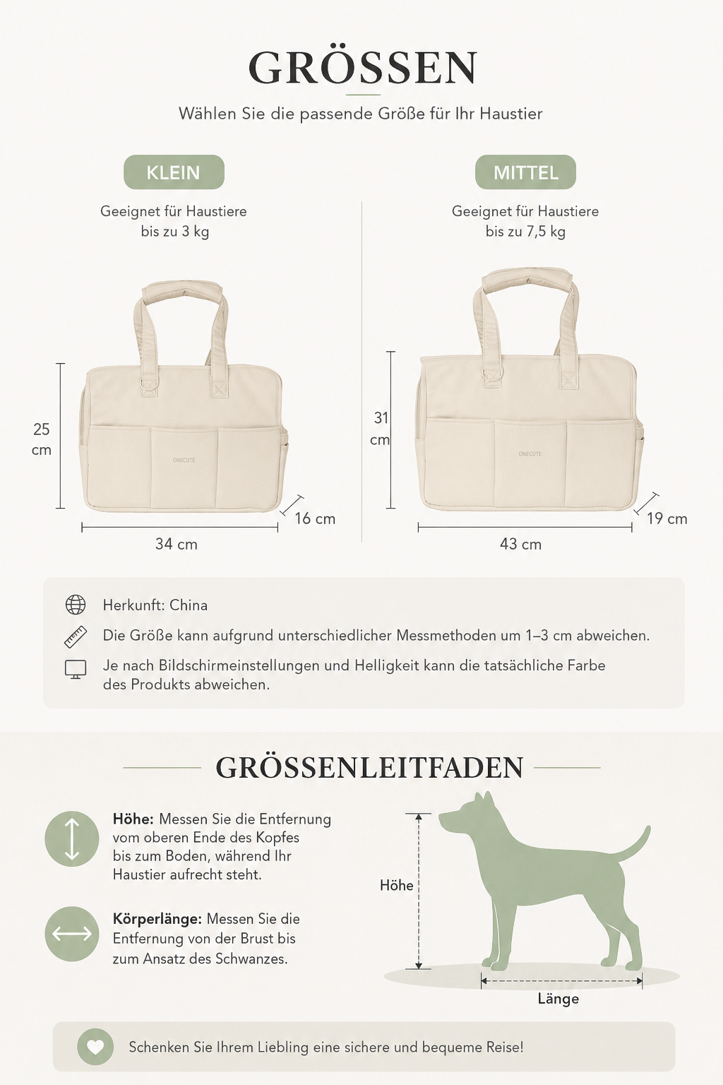 Premium Haustiertragetasche für Hunde & Katzen – Sicher, Komfortabel & Stilvoll