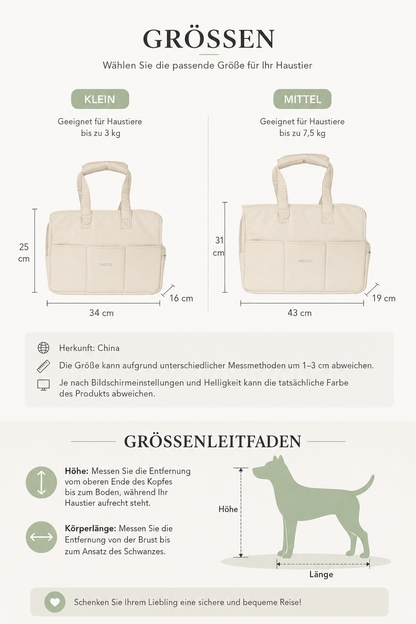 Premium Haustiertragetasche für Hunde & Katzen – Sicher, Komfortabel & Stilvoll
