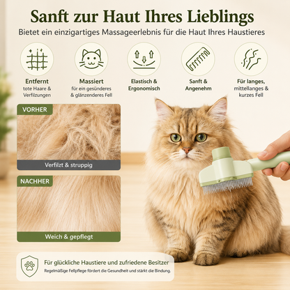 Selbstreinigende Premium-Hundebürste