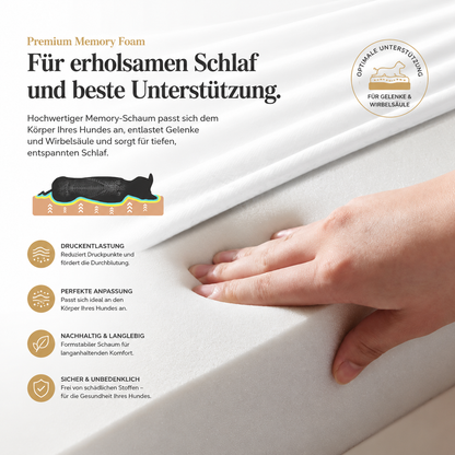Luxura™ Orthopädisches Jumbo-Hundebett aus Memory-Schaum
