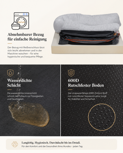 Luxura™ Orthopädisches Jumbo-Hundebett aus Memory-Schaum
