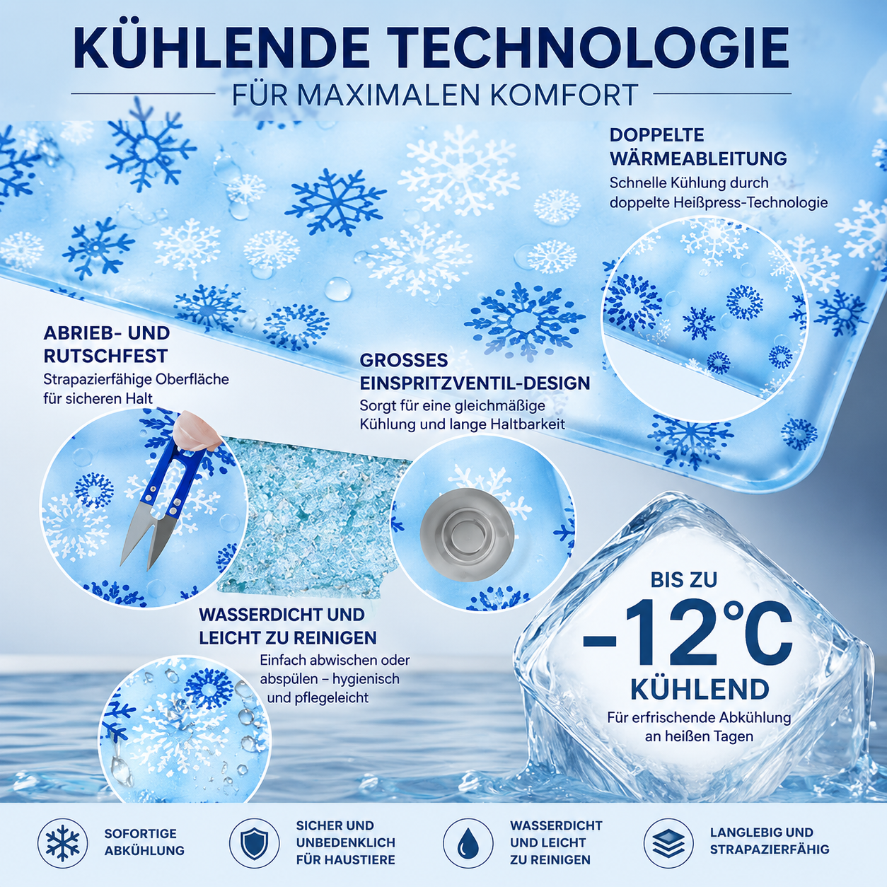 Premium Kühlmatte für Hunde & Katzen