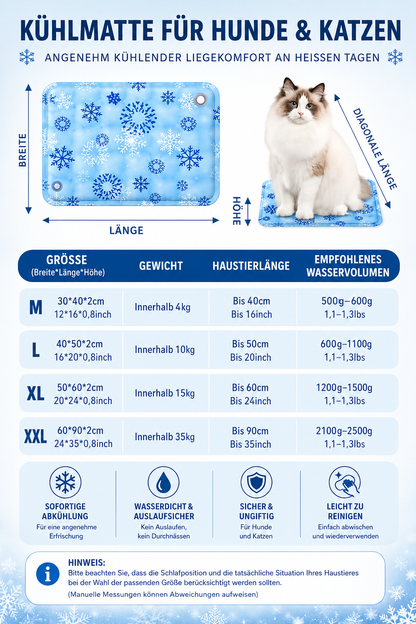 Premium Kühlmatte für Hunde & Katzen