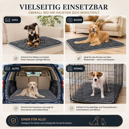 Selbstwärmende Premium-Haustierunterlage für Hunde & Katzen