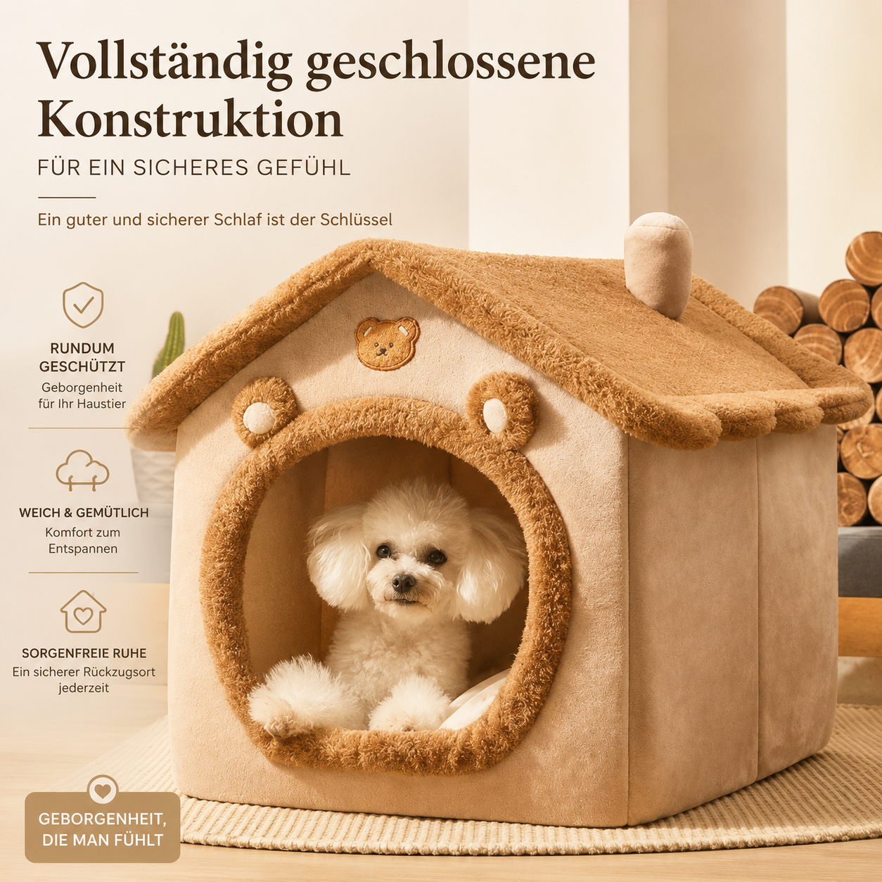 Premium Haustierhaus – Warm & Gemütlich