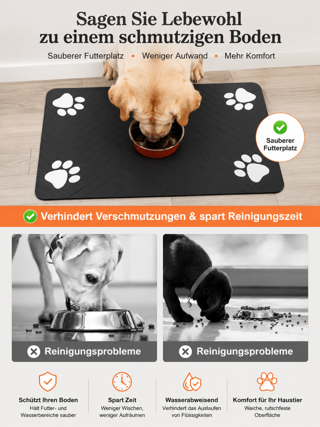 Premium Haustier-Fressmatte