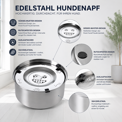 HydroFlow Edelstahl-Hundenapf