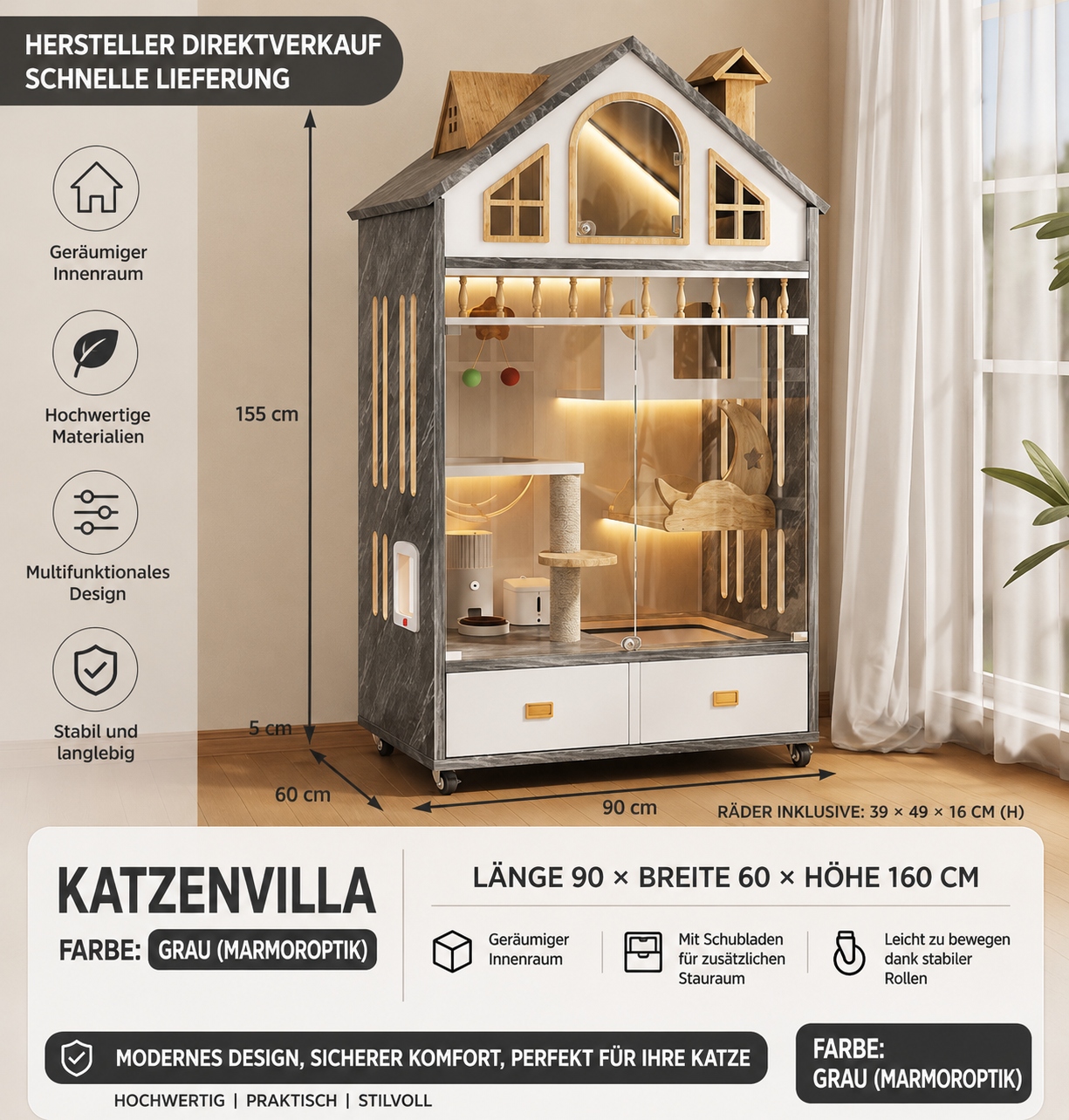 Luxus Katzenvilla