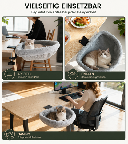 Premium Schreibtisch-Hängematte für Katzen