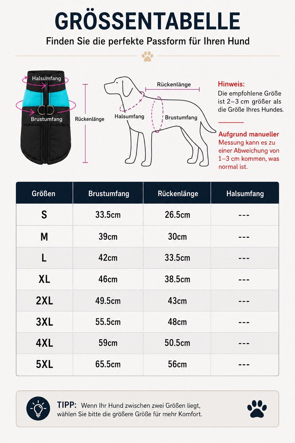 Premium Winter-Hundemantel