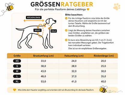 Bienenkleid für Hunde
