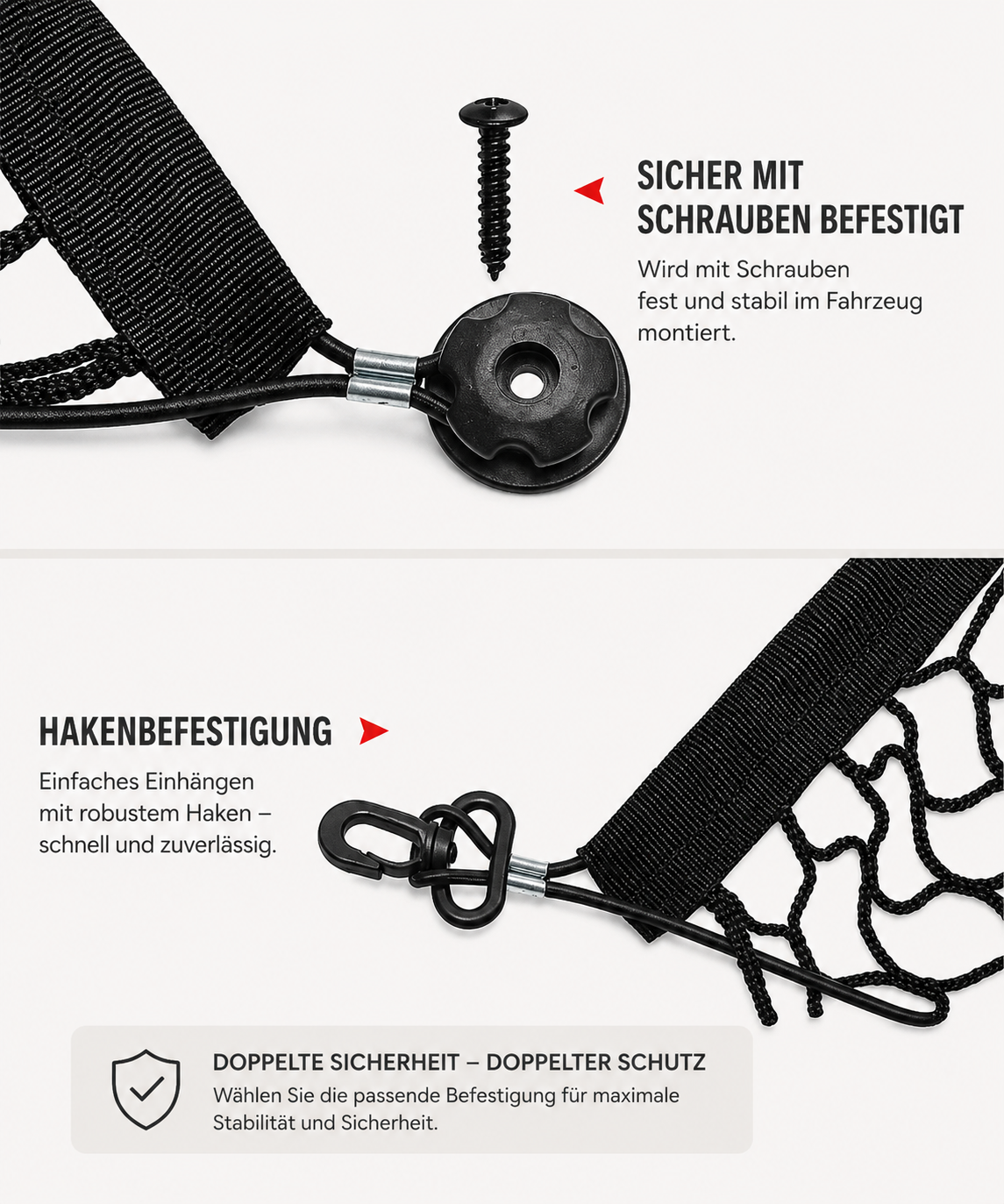Premium Kofferraum-Sicherheitsnetz