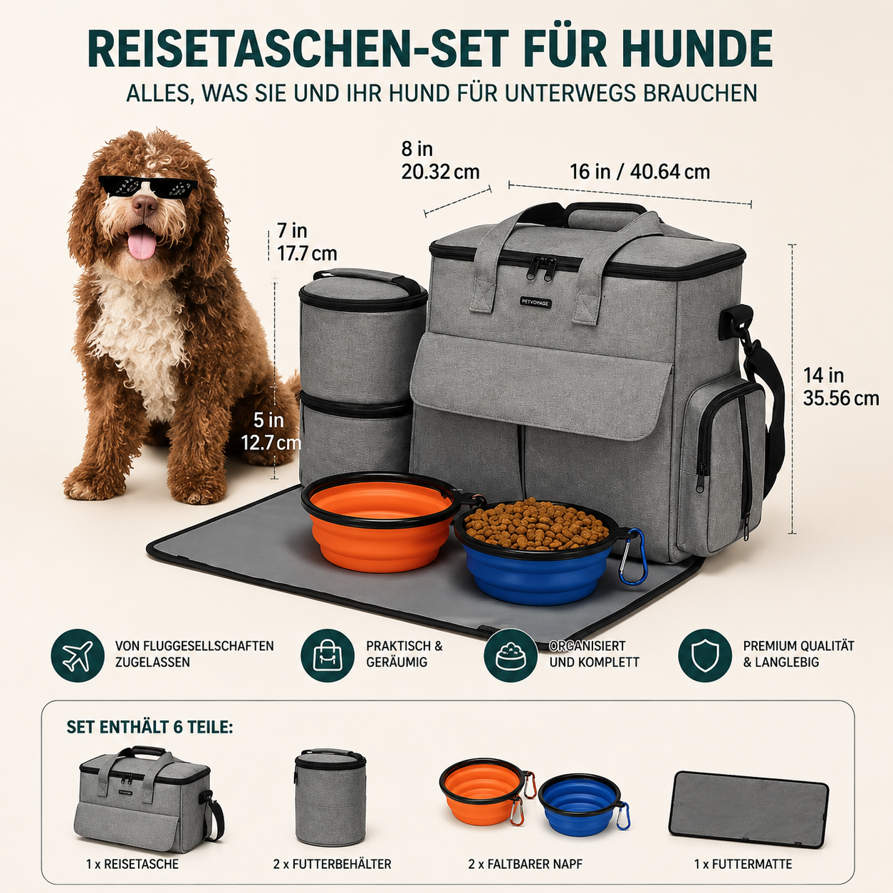 Premium Hunde-Reiseset