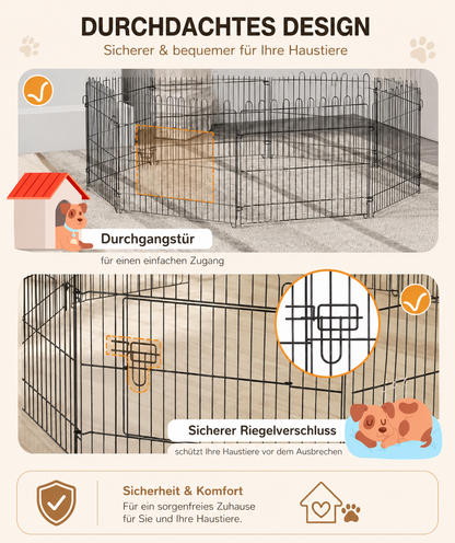 Premium Metall-Hunde-Laufstall
