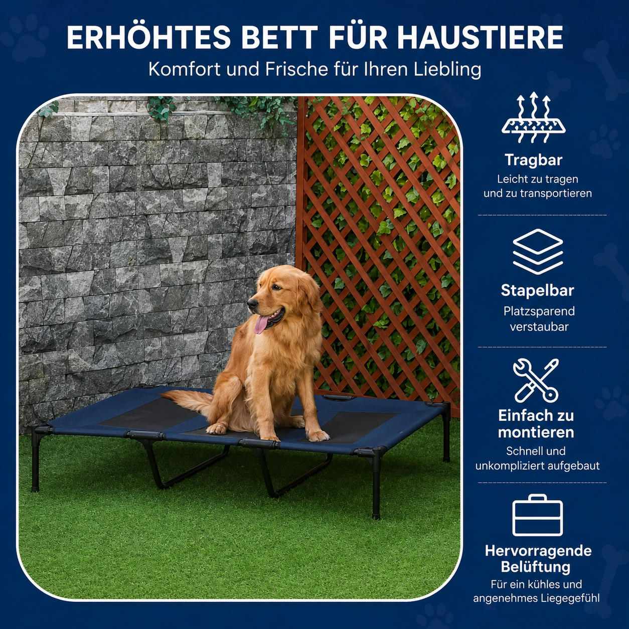 Faltbares Premium Hundebett