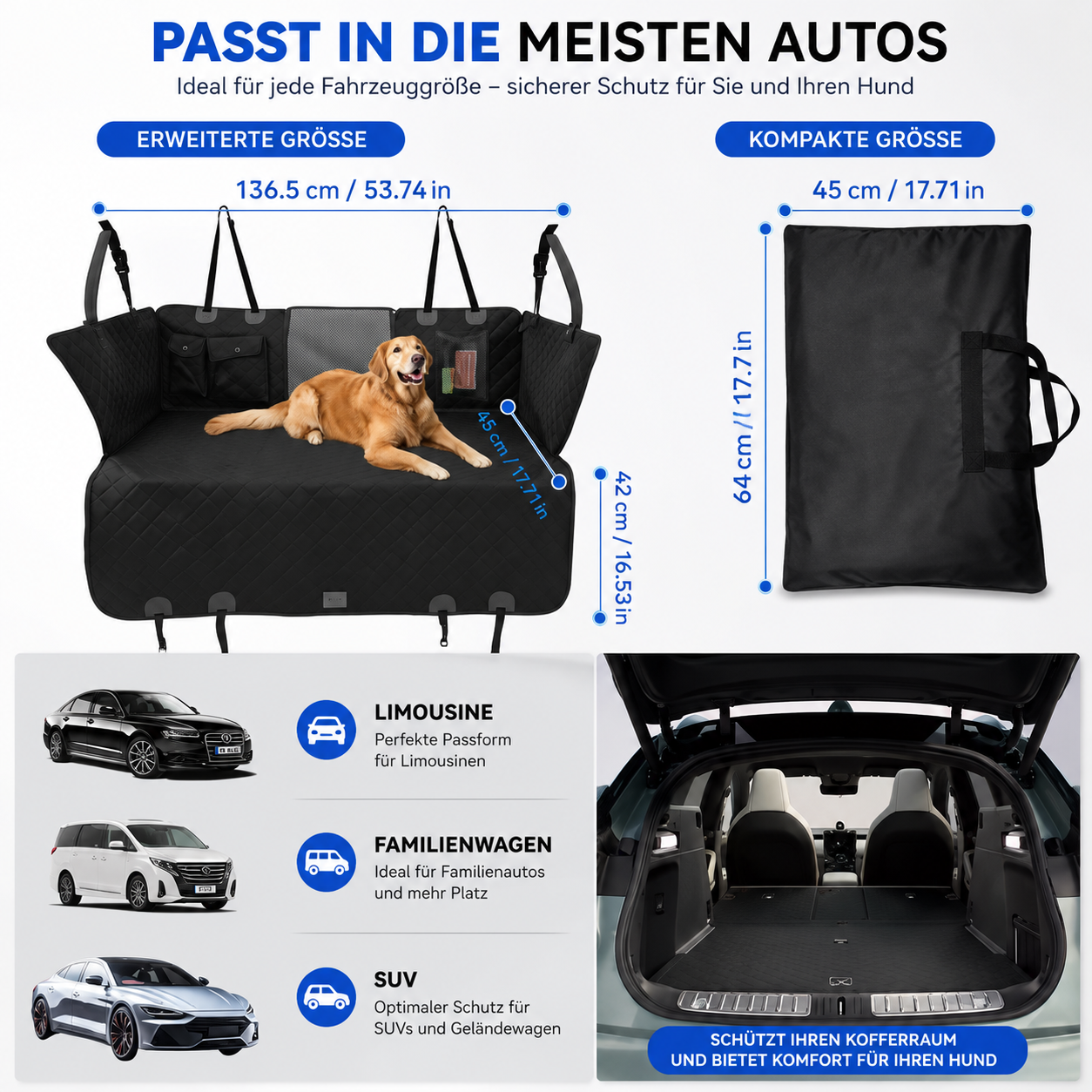 Premium Hunde-Autositzschutz