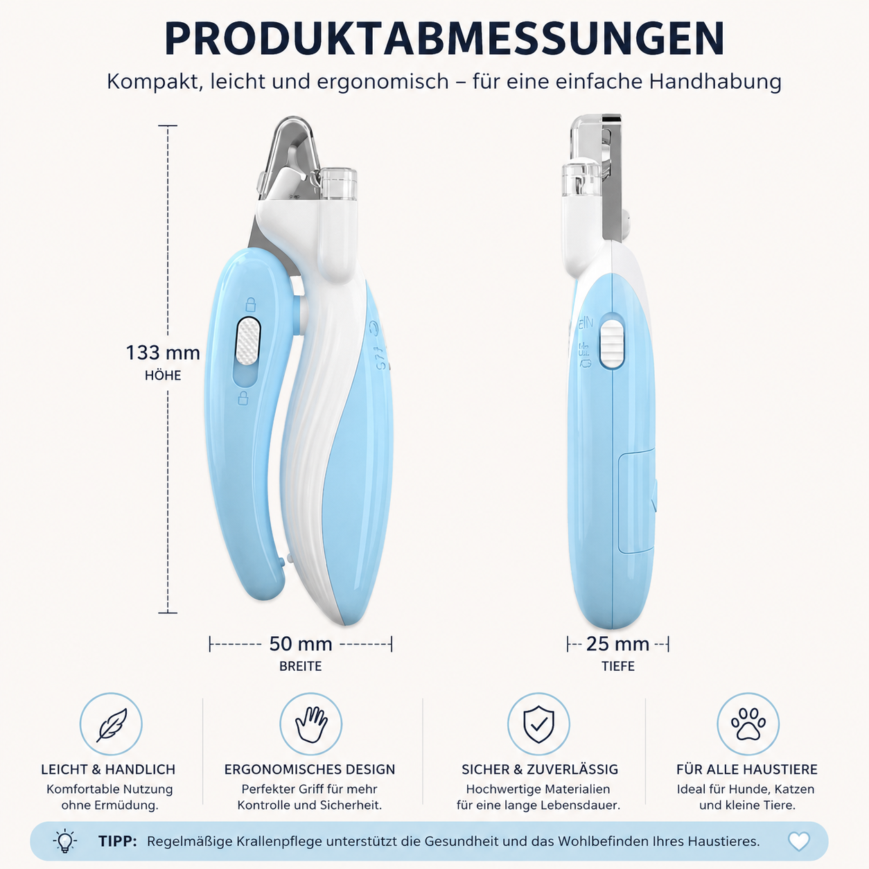 Premium-LED-Krallenschneider für Haustiere