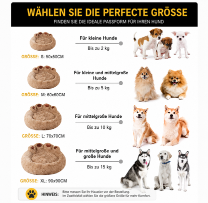 Flauschiges Premium Hundebett mit Kuschel-Komfort