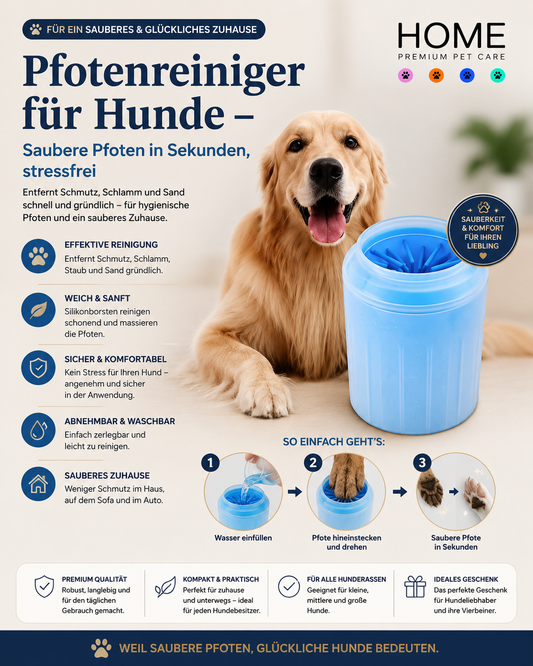 Pfotenreiniger für Hunde – Saubere Pfoten in Sekunden, stressfrei