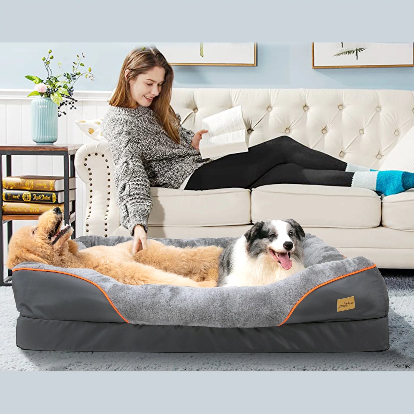Luxura™ Orthopädisches Jumbo-Hundebett aus Memory-Schaum