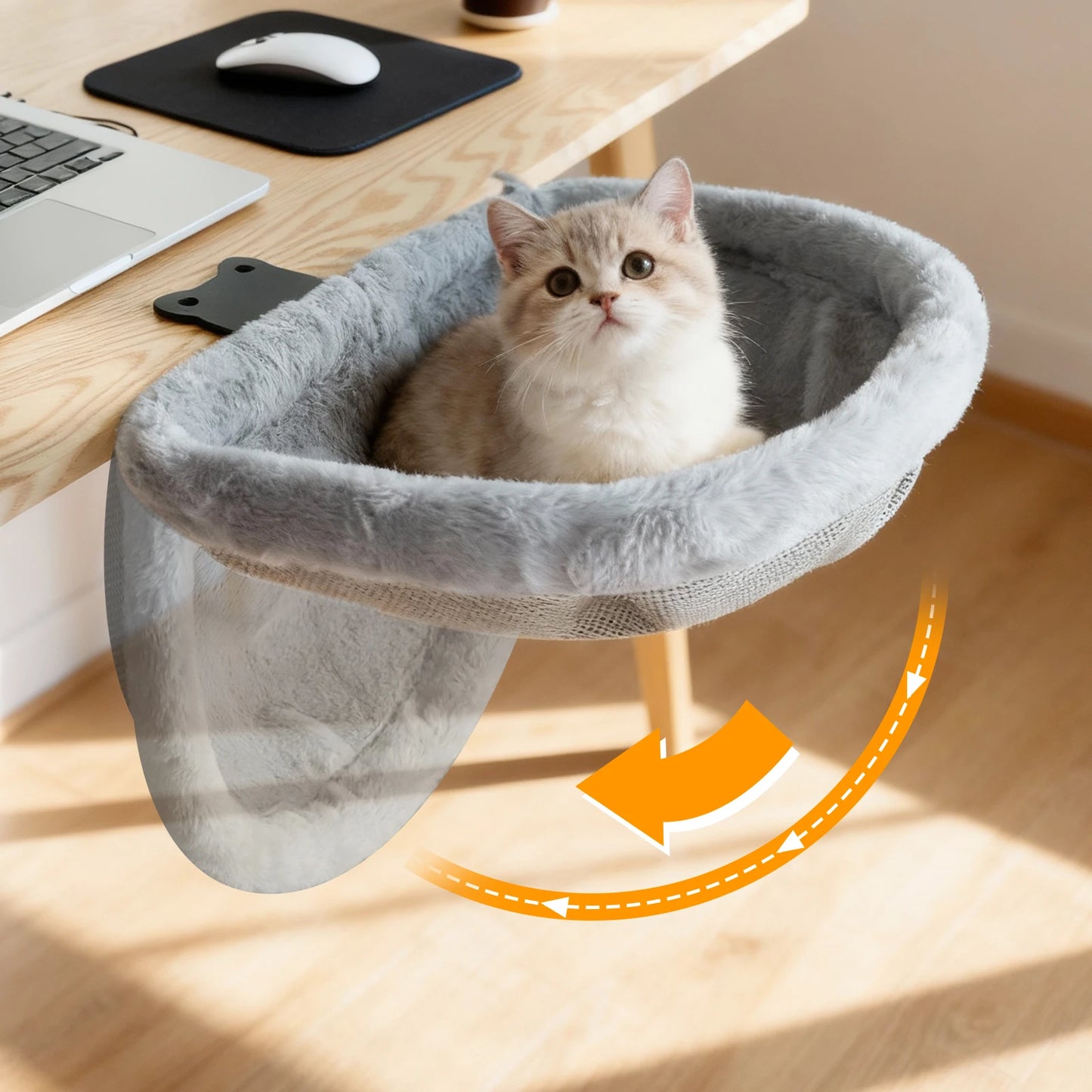 Premium Schreibtisch-Hängematte für Katzen