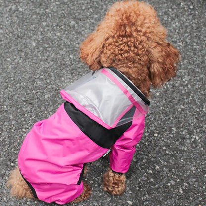 Premium Hunde-Regenmantel mit Transparenter Kapuze