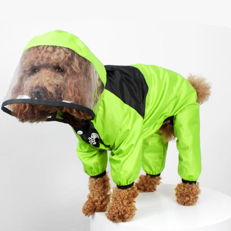 Premium Hunde-Regenmantel mit Transparenter Kapuze